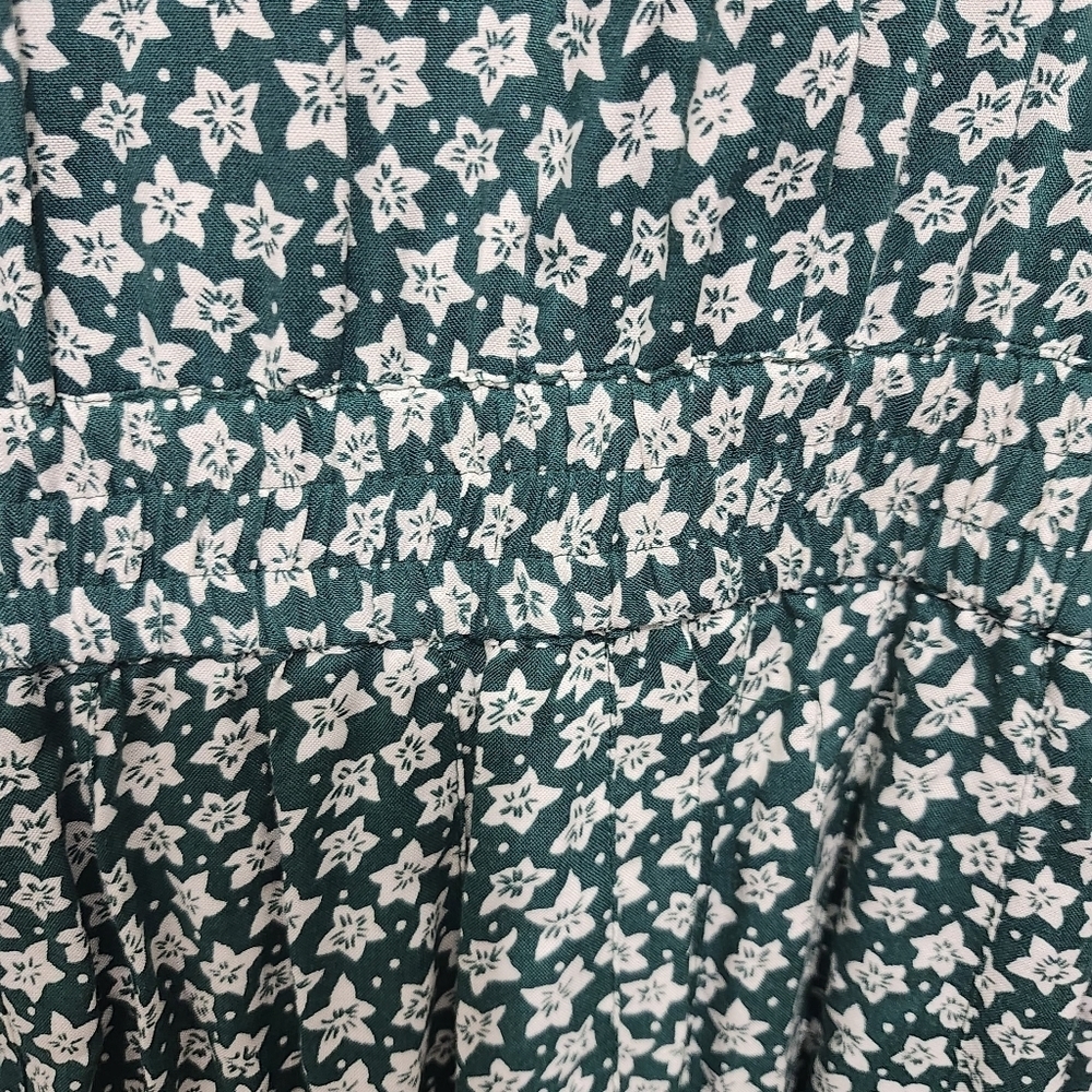 Kathie Lee Vintage Long Sleeve Button Down Floral Midi Dress Size 8 Green - Picture 8 of 12